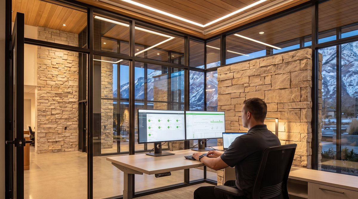 A Shield Low Voltage technician's workstation