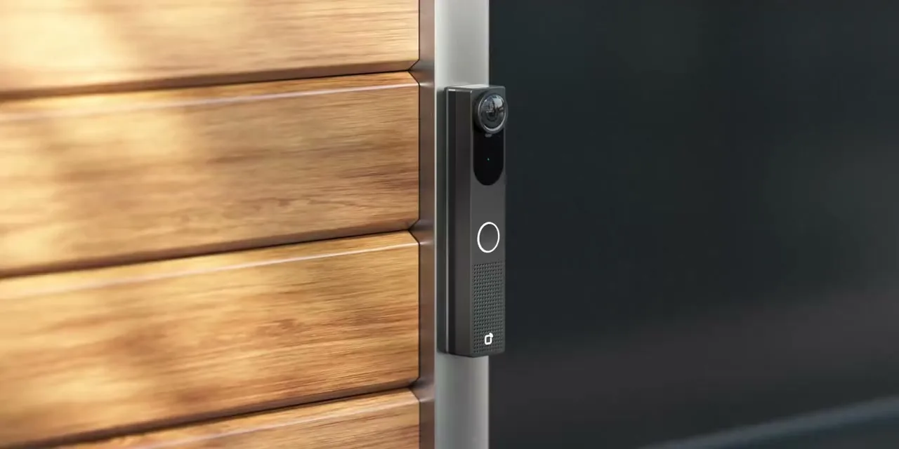 Verkada intercoms mounted at building entrances, indoors and out
